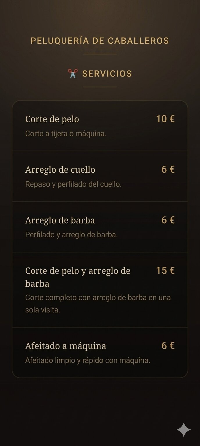 Catálogo de servicios